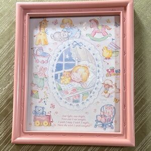 Pink Framed Nursery Wall Art